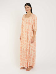 Printed Dobby Rayon Nightwear Dress (CNH321)