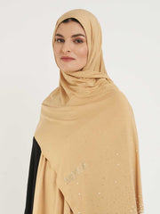 Jersey Rayon Hijab with Pearl and Stone Work (SRKP17912L)