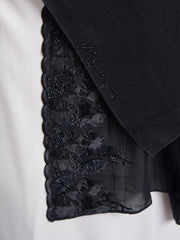 Chiffon Flower Embroidered Wide Hijab (KP18050L)