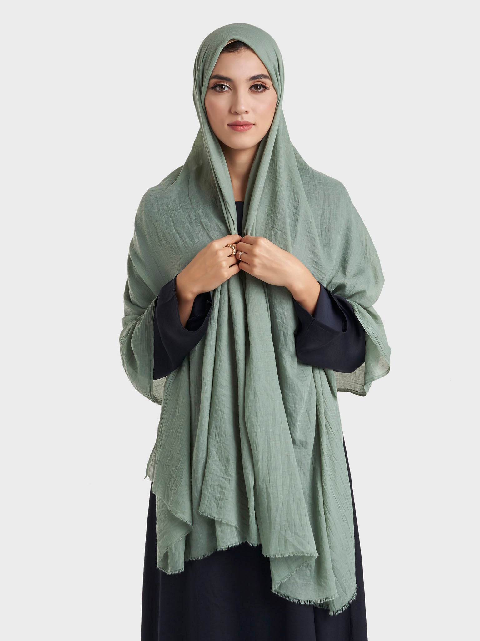 Plain Cotton Viscose Hijab (KGD171L)