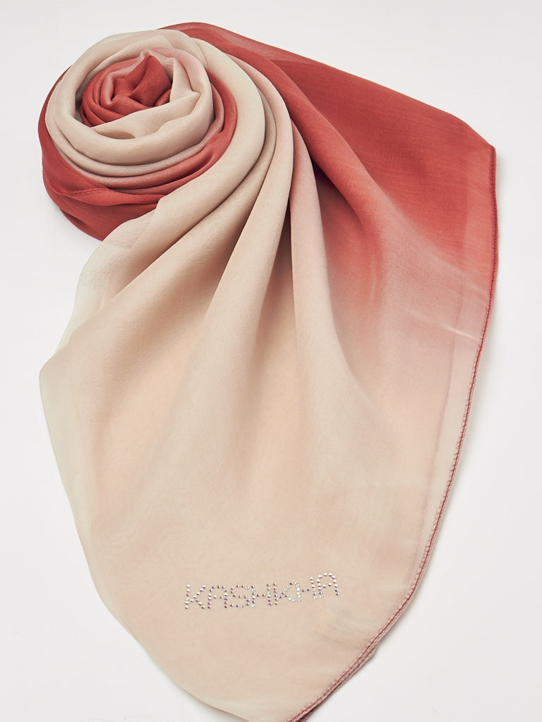 Ombre Silk Chiffon ScarvesKashkha