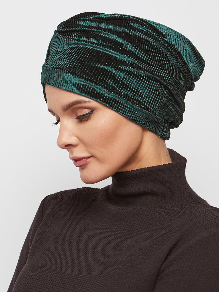 Soft Cotrise Velvet Turban’á With Twist Look In FrontKashkha